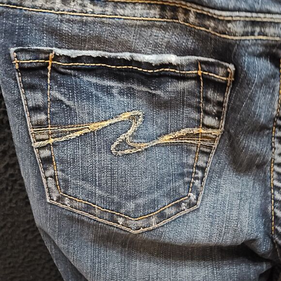 Silver Jeans Womens Jeans Blue Size 27/33 Cotton Blend Aiko Button Zip Closure - Picture 10 of 12